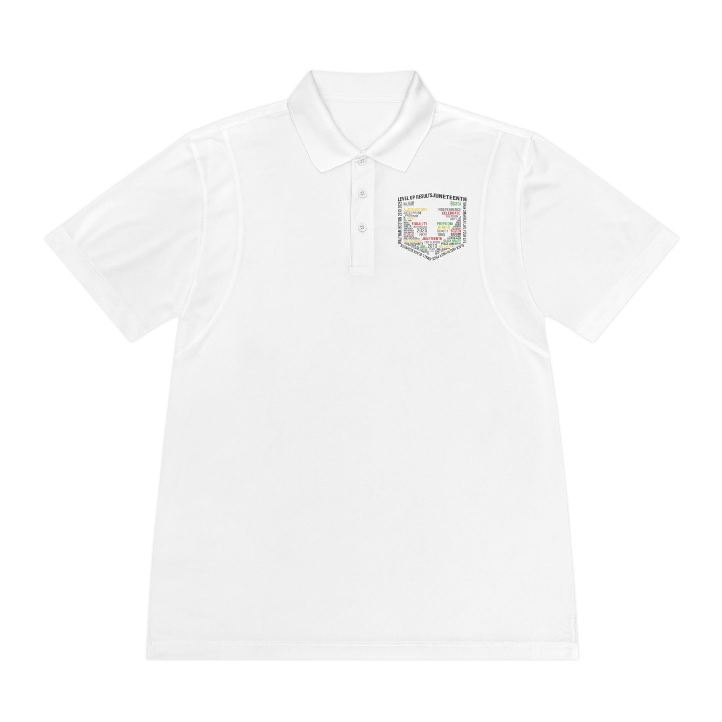 Performance Polo Shirt - Moisture Wicking - Juneteeth - Level Up Fitness