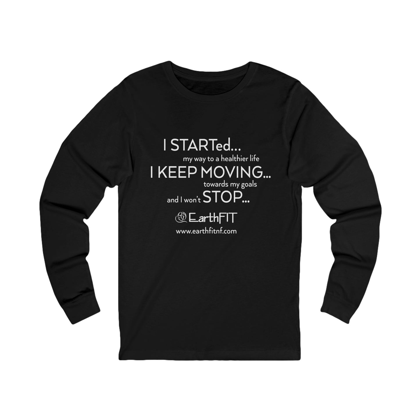 Long Sleeve Cotton Shirt -  Keep Moving- EarthFit