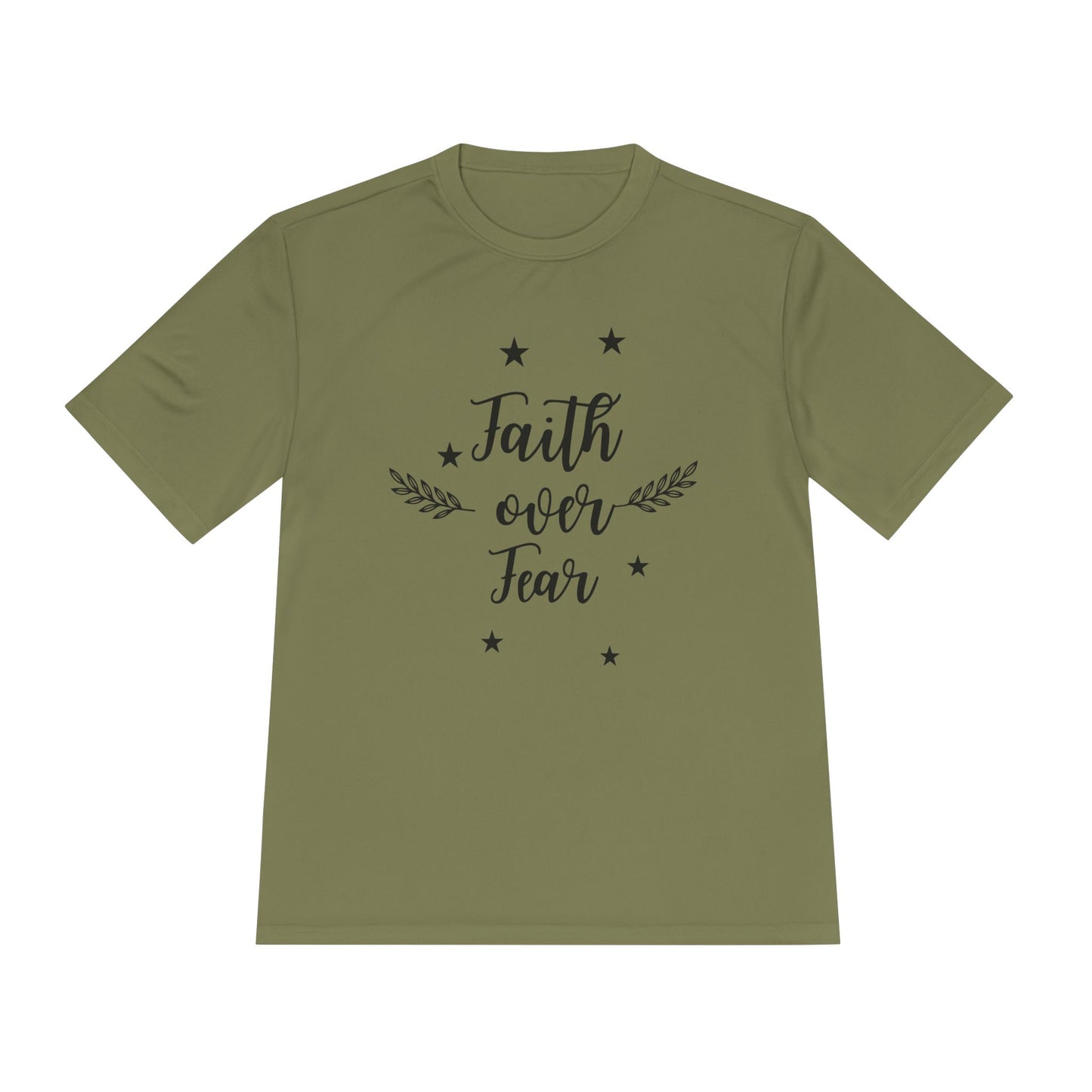 Moisture-Wicking Performance Tee - Faith Over Fear-Faith N Fit