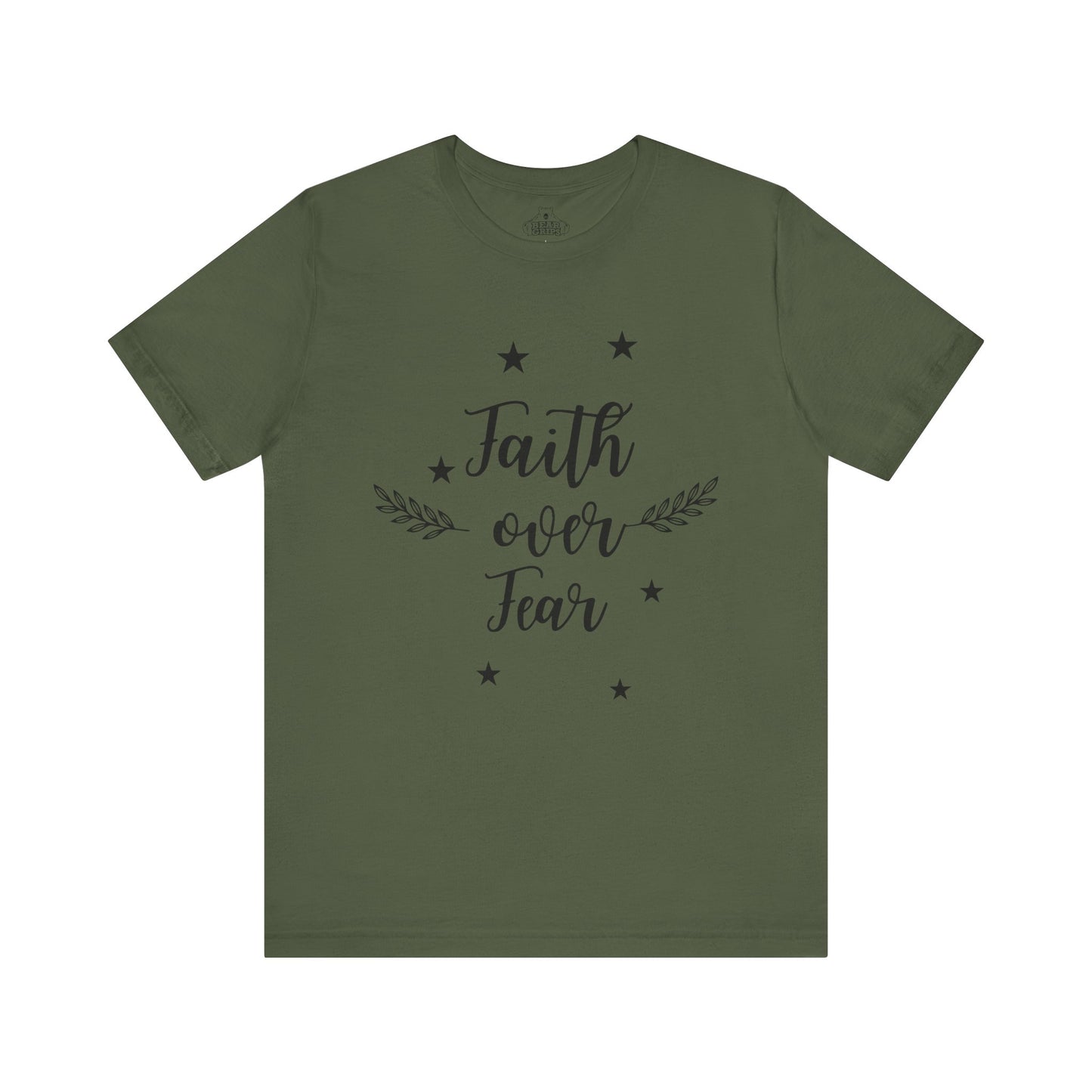 Airlume Cotton Athletic Tee - Faith Over Fear-Faith N Fit