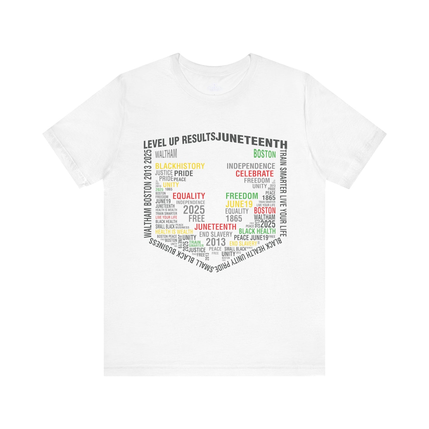 Airlume Cotton Athletic Tee - Juneteeth - Level Up Fitness
