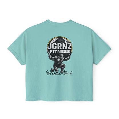 Women’s Oversized Boxy Tee - Steel Atlas - JGRNZ Fitness