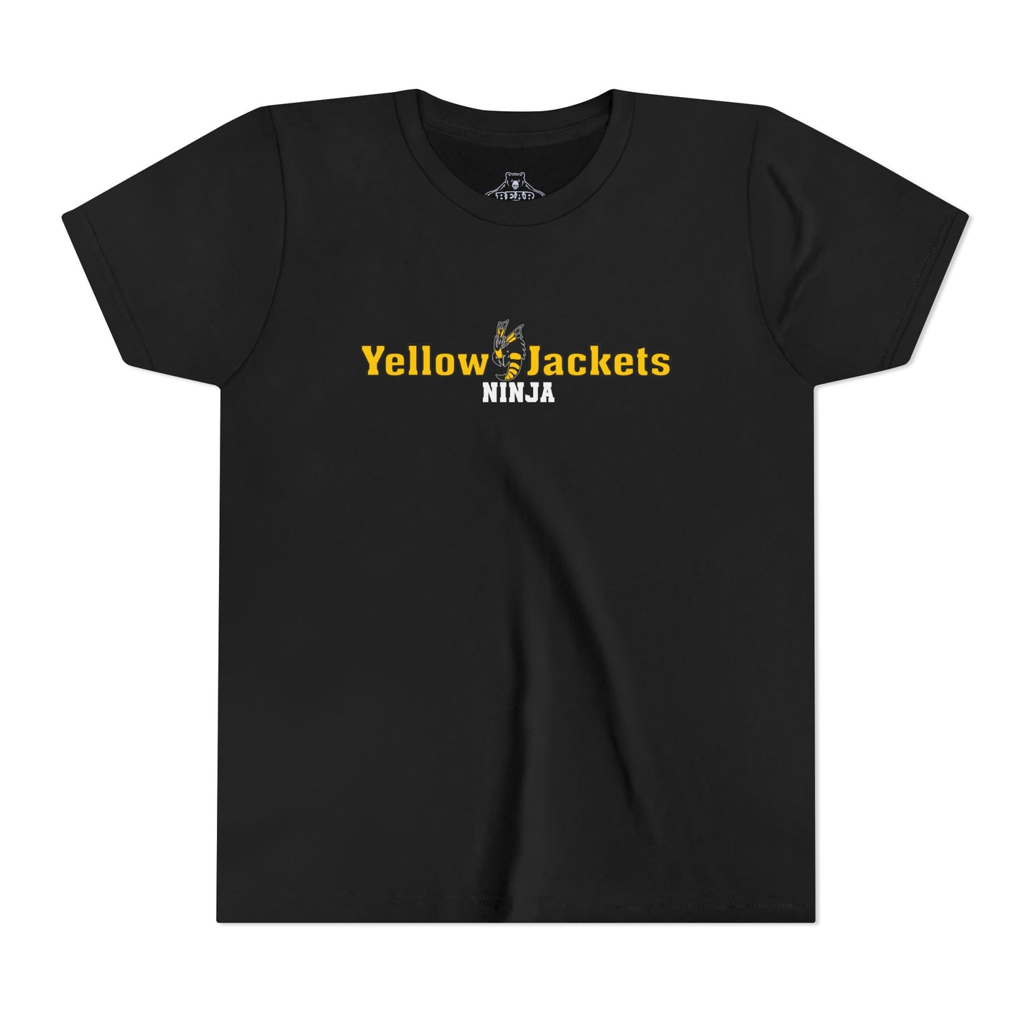 Youth Airlume Cotton Athletic  Tee - Yellow Jackets Ninja