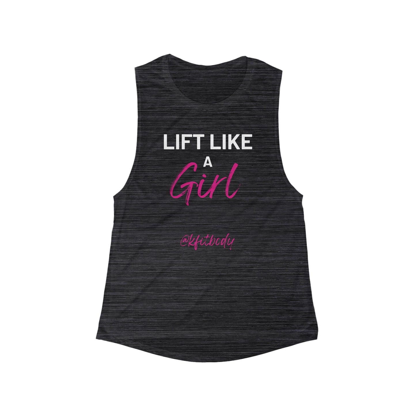 Women’s 65/35 Poly/Viscose Flowy Scoop Muscle Tank - Bella+Canvas _ Lift Like a Girl - K Fit Body