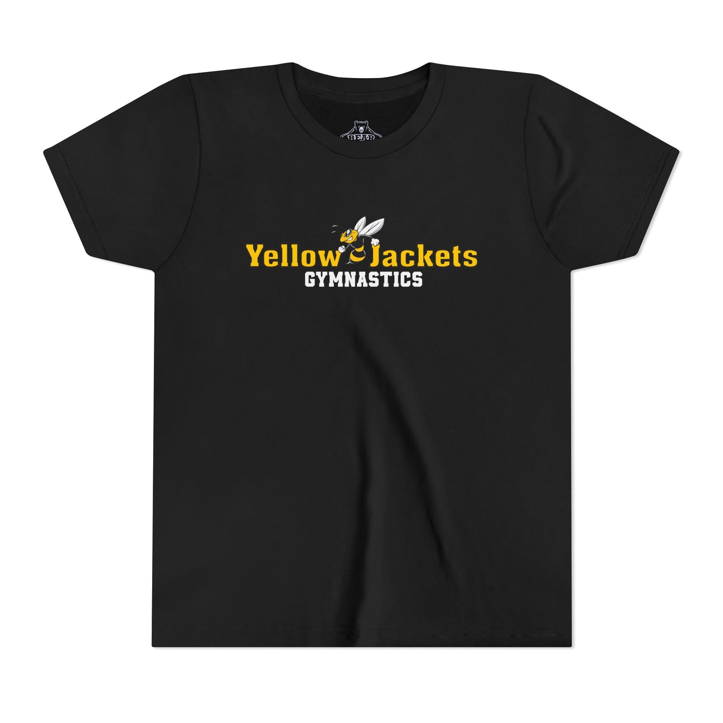Youth Airlume Cotton Athletic  Tee - Yellow Jackets Gymnastics