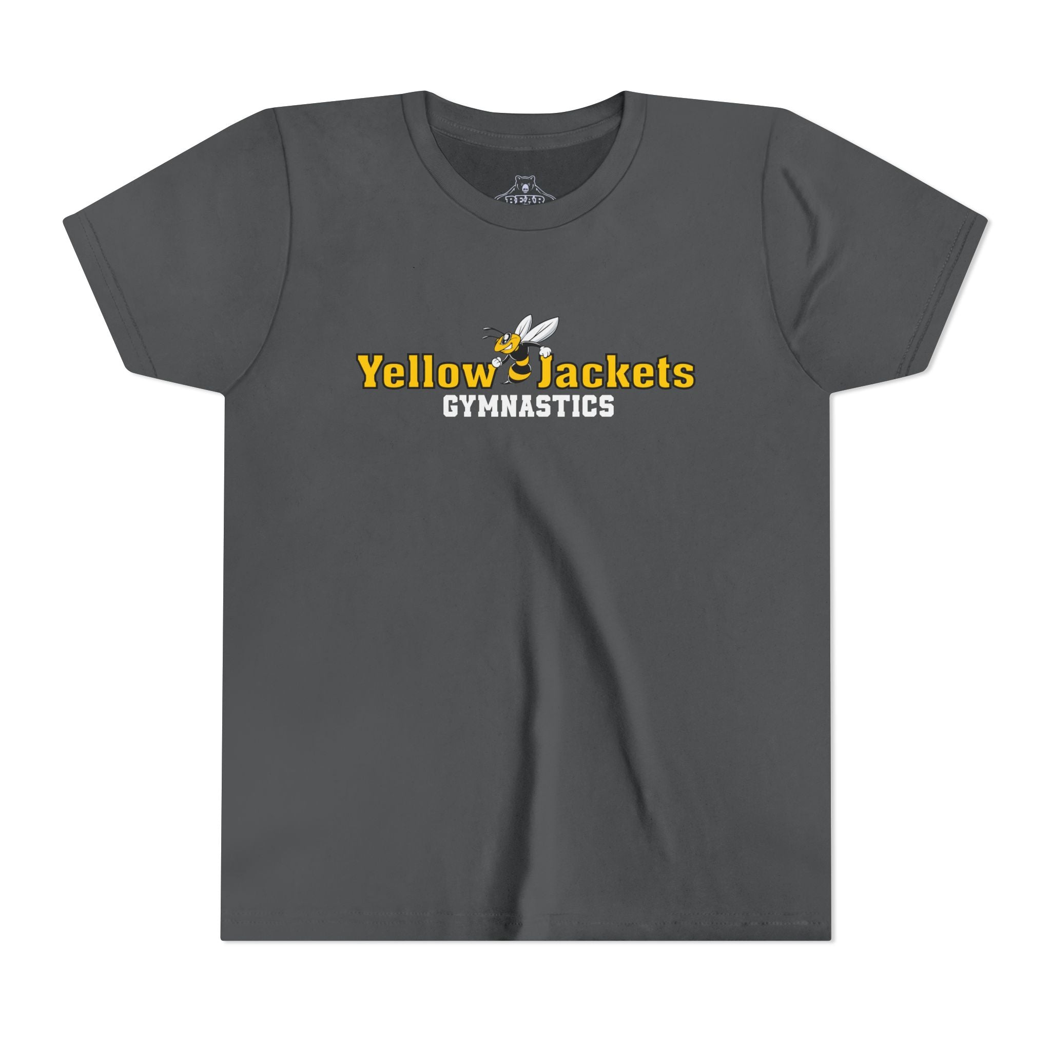 Youth Airlume Cotton Athletic  Tee - Yellow Jackets Gymnastics