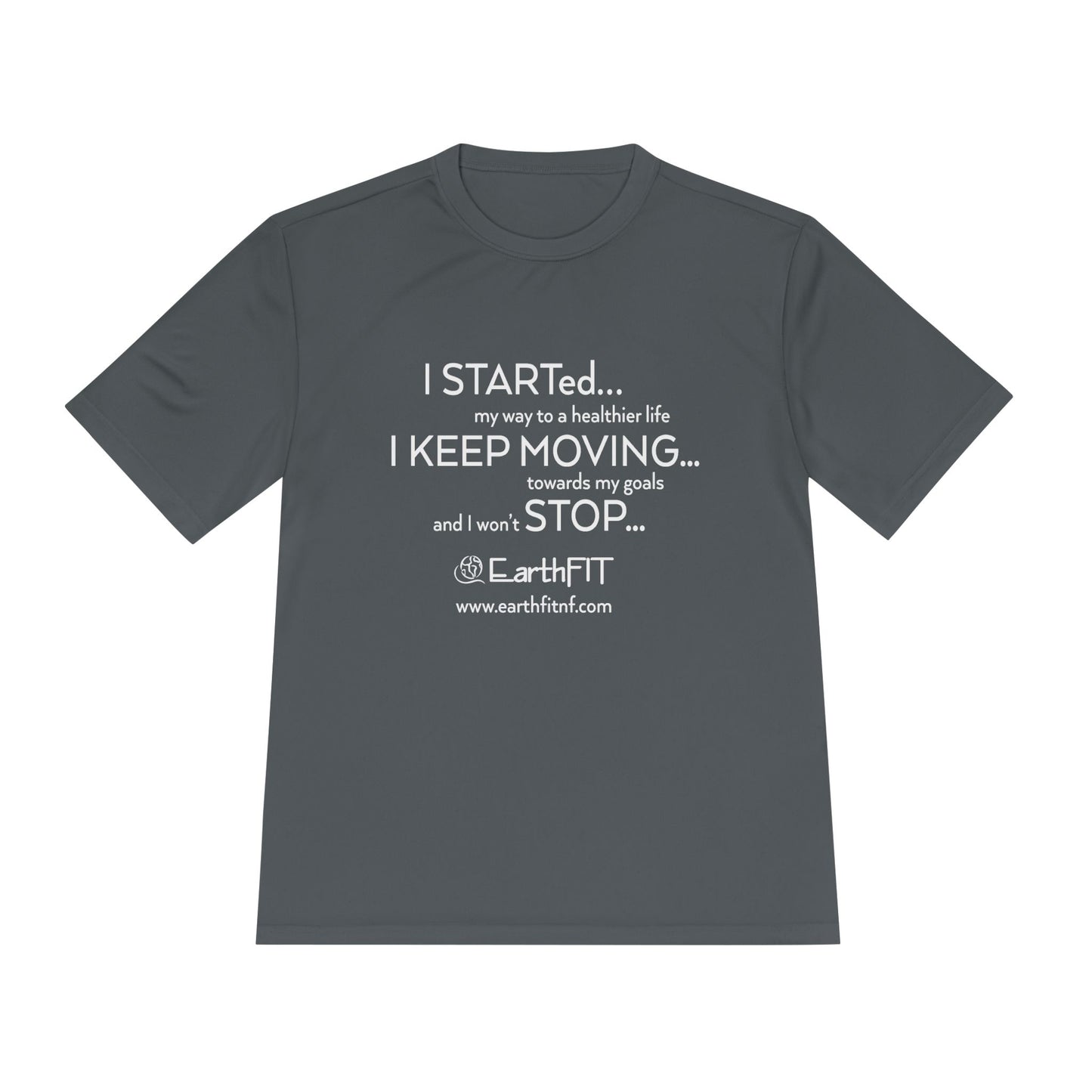 Moisture-Wicking Performance Tee - Keep Moving- EarthFit