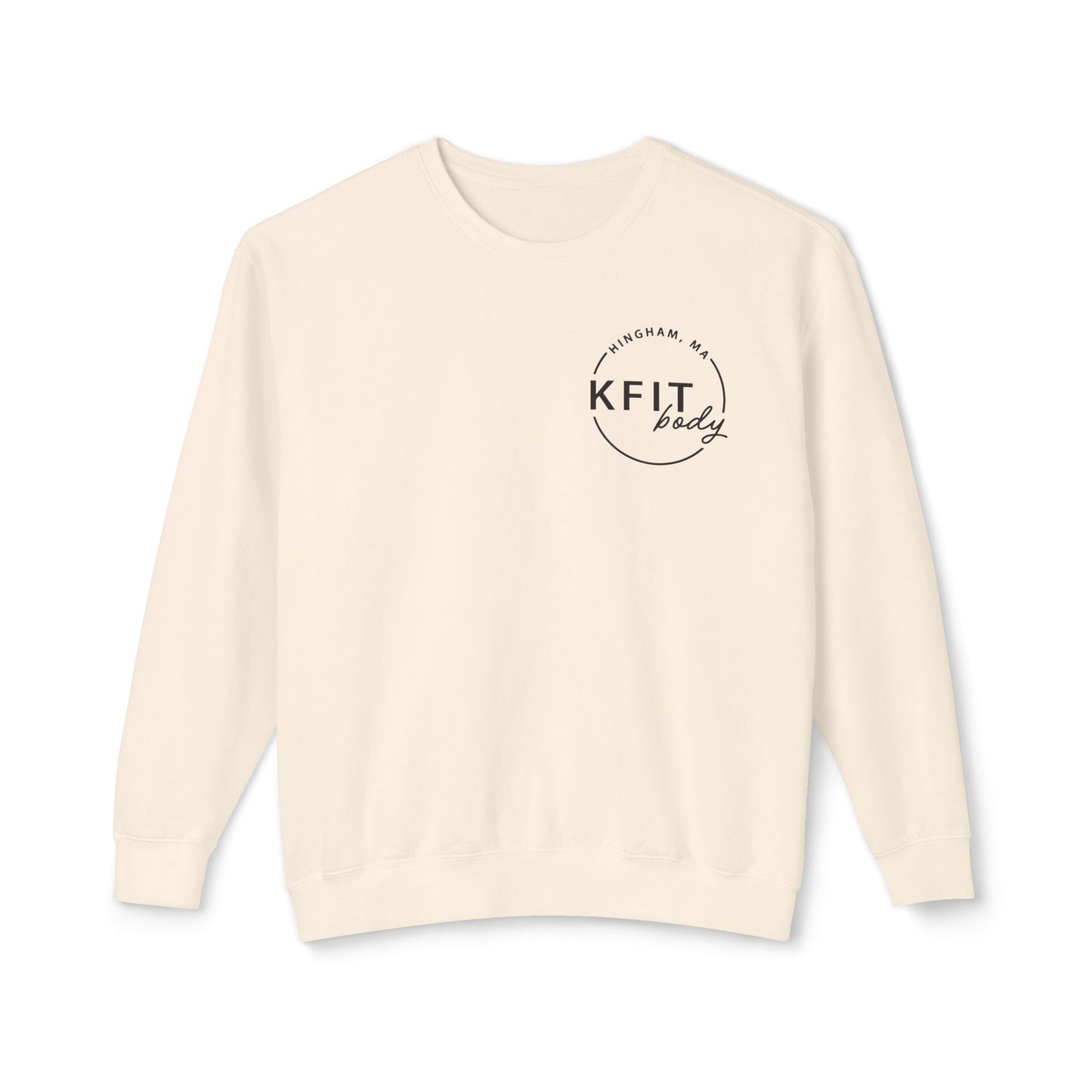 Copy of K Body Fit Mock Up Opt 2 - Comfort Colors - Unisex Lightweight Crewneck Sweatshirt - Black - Bold