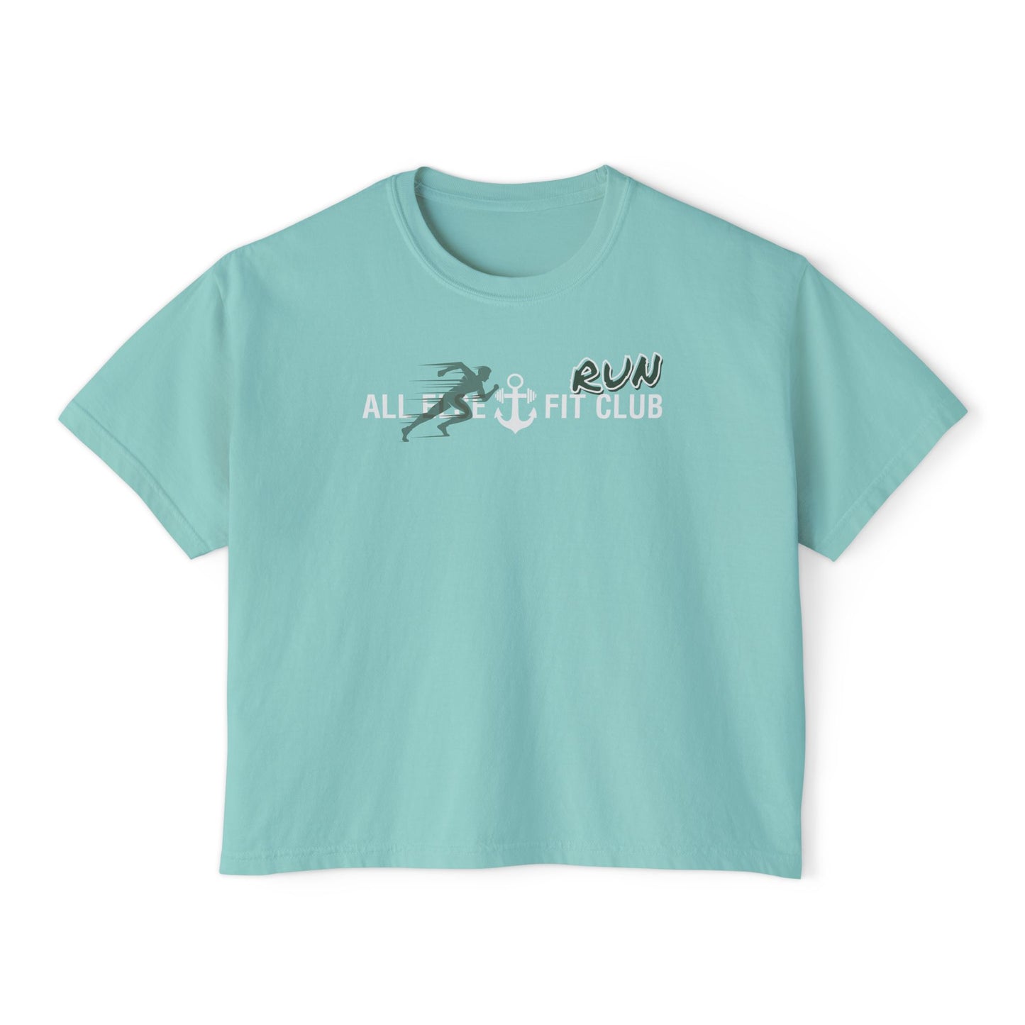 Women’s Oversized Boxy Tee - AEFC : Run Club -All Else Fit Club