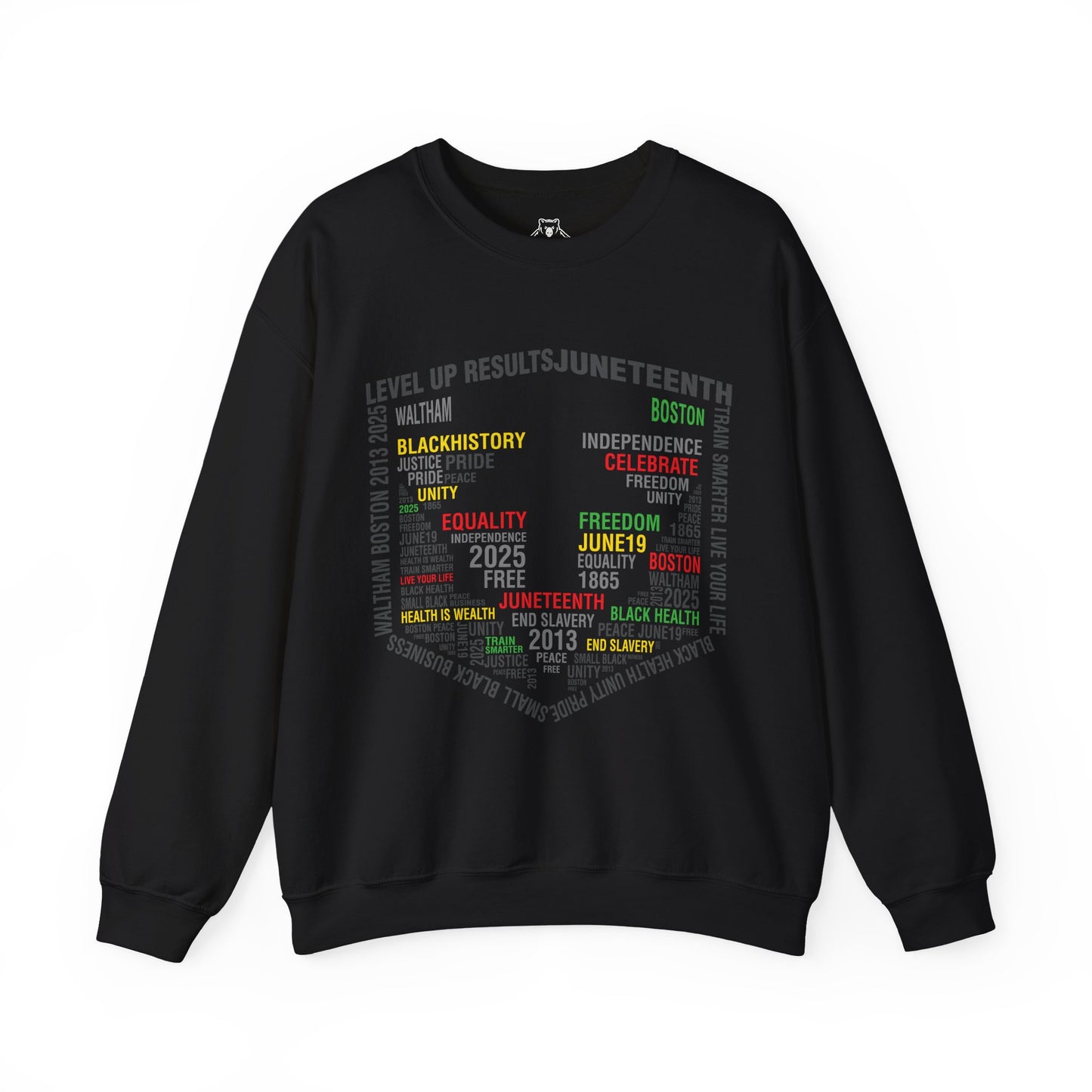 Perfect Soft Crewneck Sweatshirt - Classic Fit - Juneteeth - Level Up Fitness
