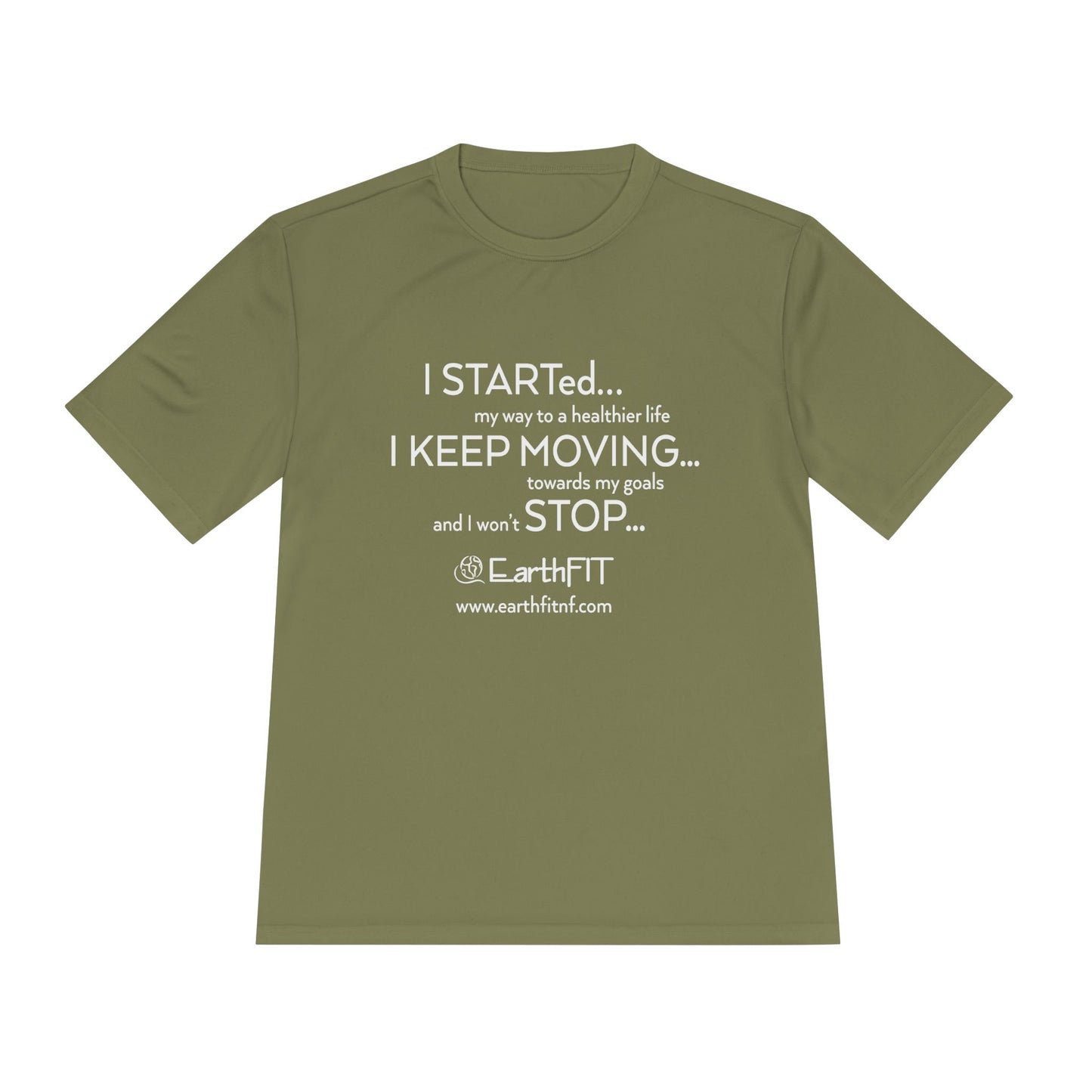 Moisture-Wicking Performance Tee - Keep Moving- EarthFit
