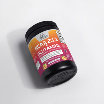 Bear Grips BCAA 2:1:1 + Glutamine - Fruit Punch - Fuel Your Workout, Maximize Recovery, and Build Lean Muscle