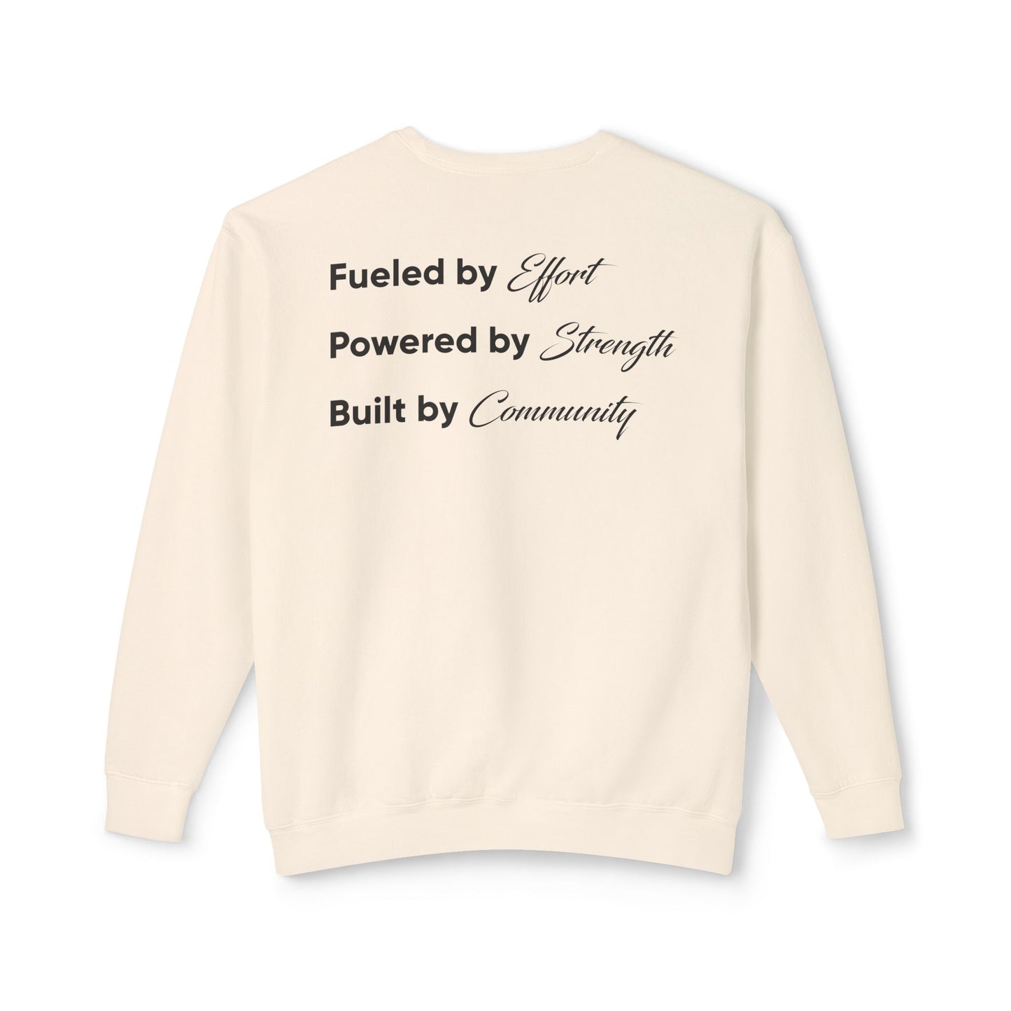 K Body Fit Mock Up Opt 2 - Comfort Colors - Unisex Lightweight Crewneck Sweatshirt - Black - Bold