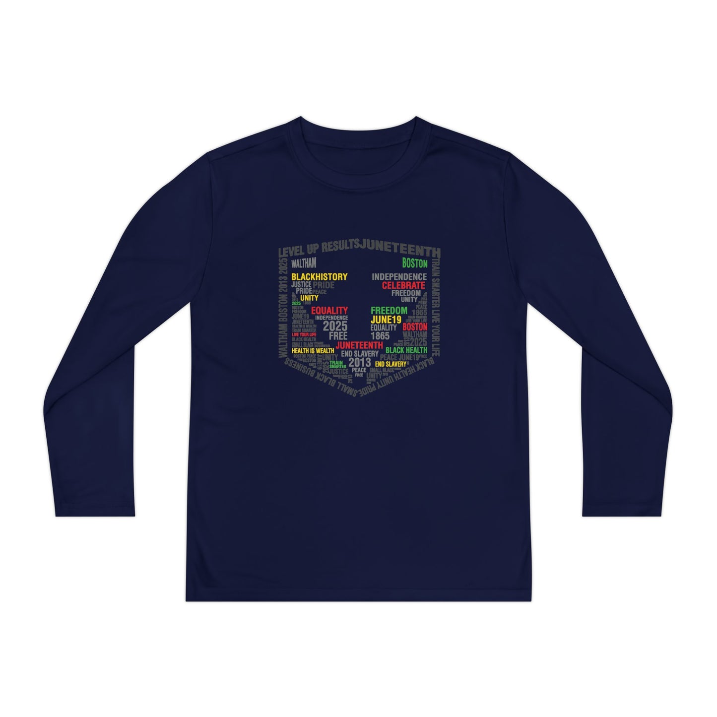 Youth Performance Long Sleeves - Juneteeth - Level Up Fitness
