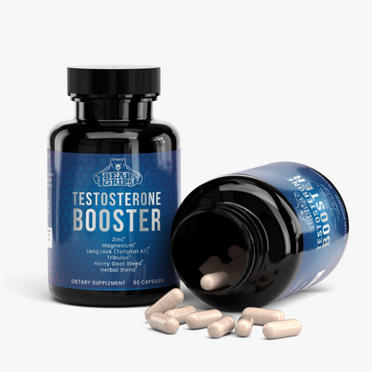Extra Strength Testosterone Booster | Strength, Libido, Immunity | Magnesium, Zinc, Tribulus Terrestris, Horny Goat Weed, Longjack, Saw Palmetto, Hawthorn Berries | 90 Capsules, Made in the USA By Bear Grips