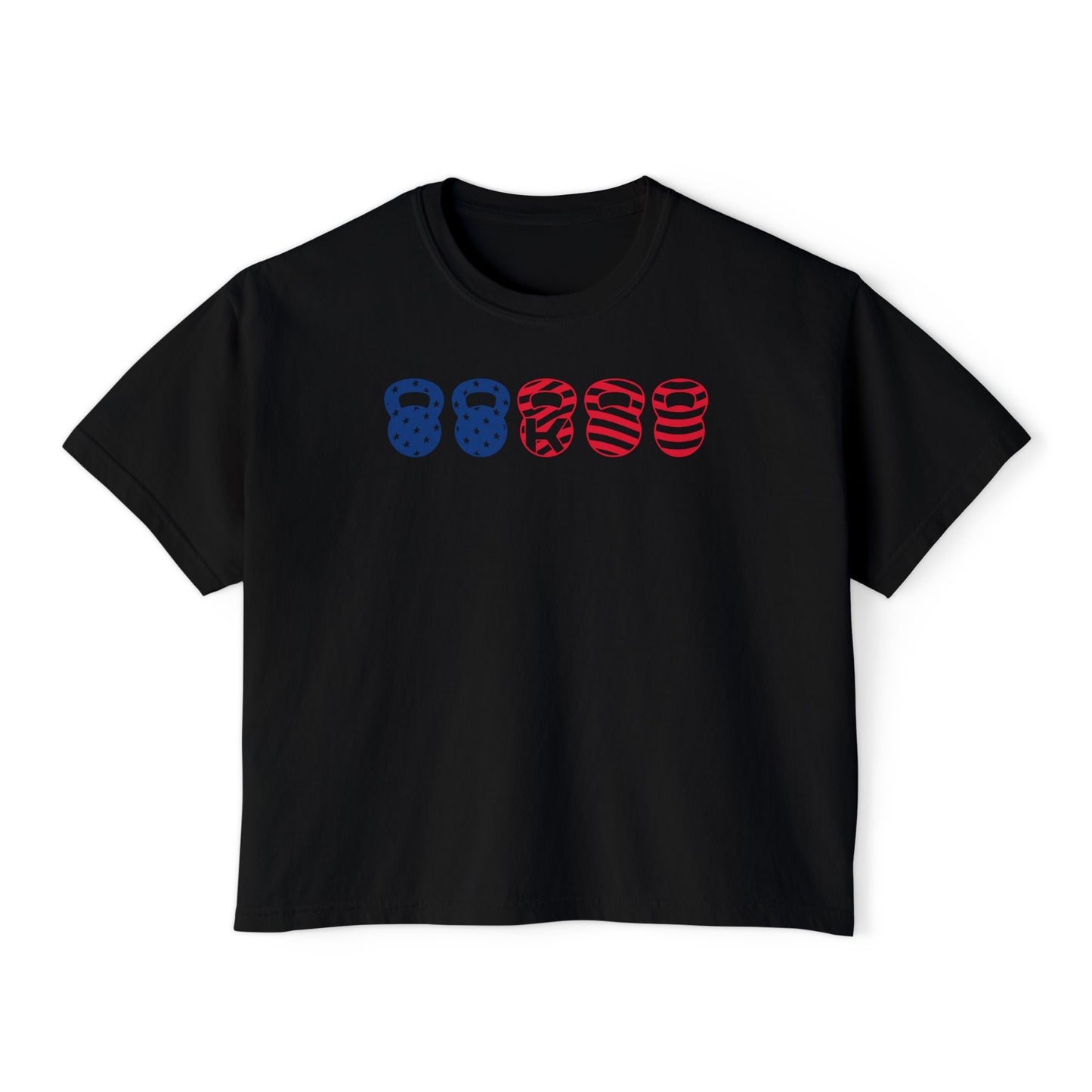 Women’s Oversized Boxy Tee - American -  K Fit Body