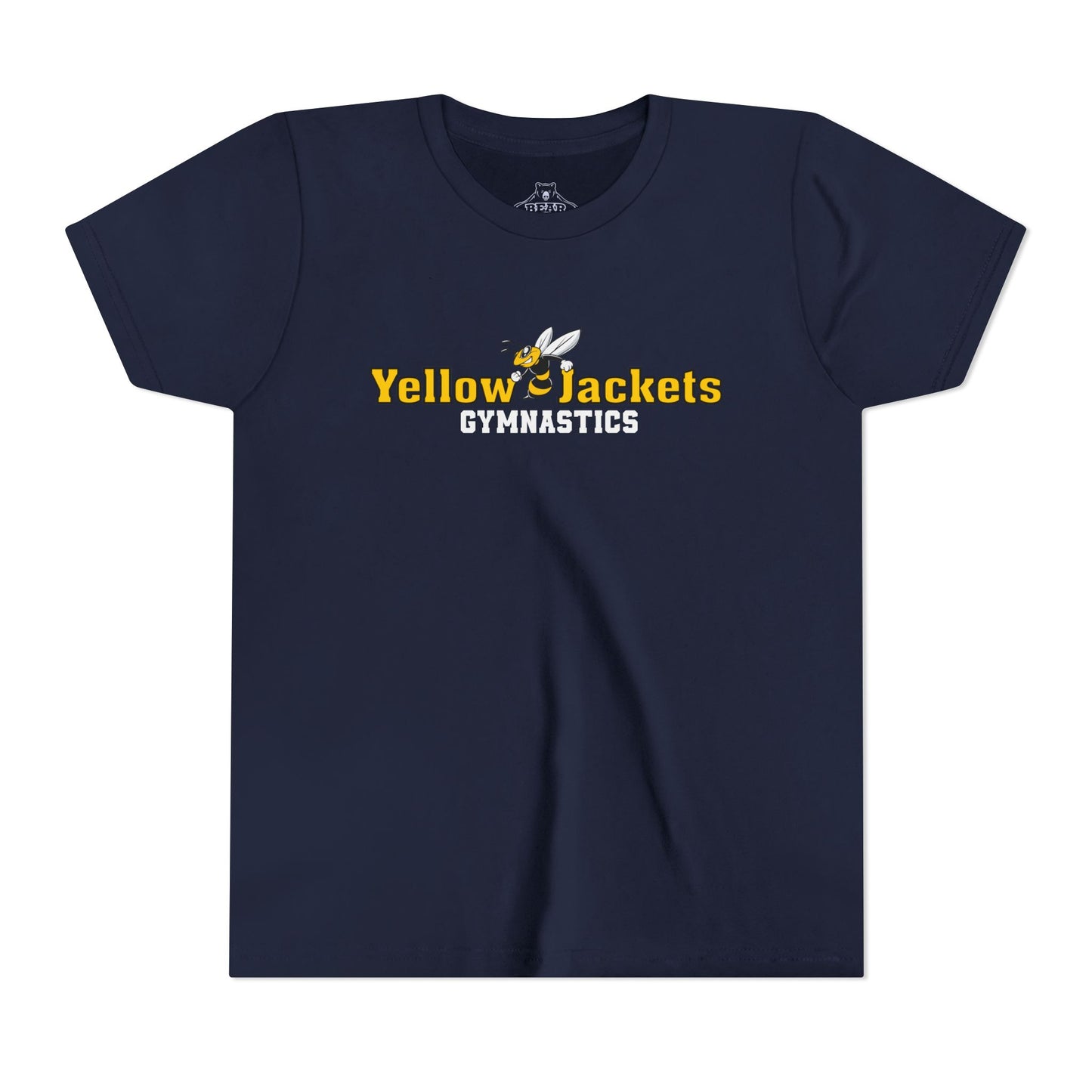 Youth Airlume Cotton Athletic  Tee - Yellow Jackets Gymnastics