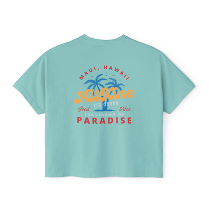 Women’s Oversized Boxy Tee - Paradise - All Kine