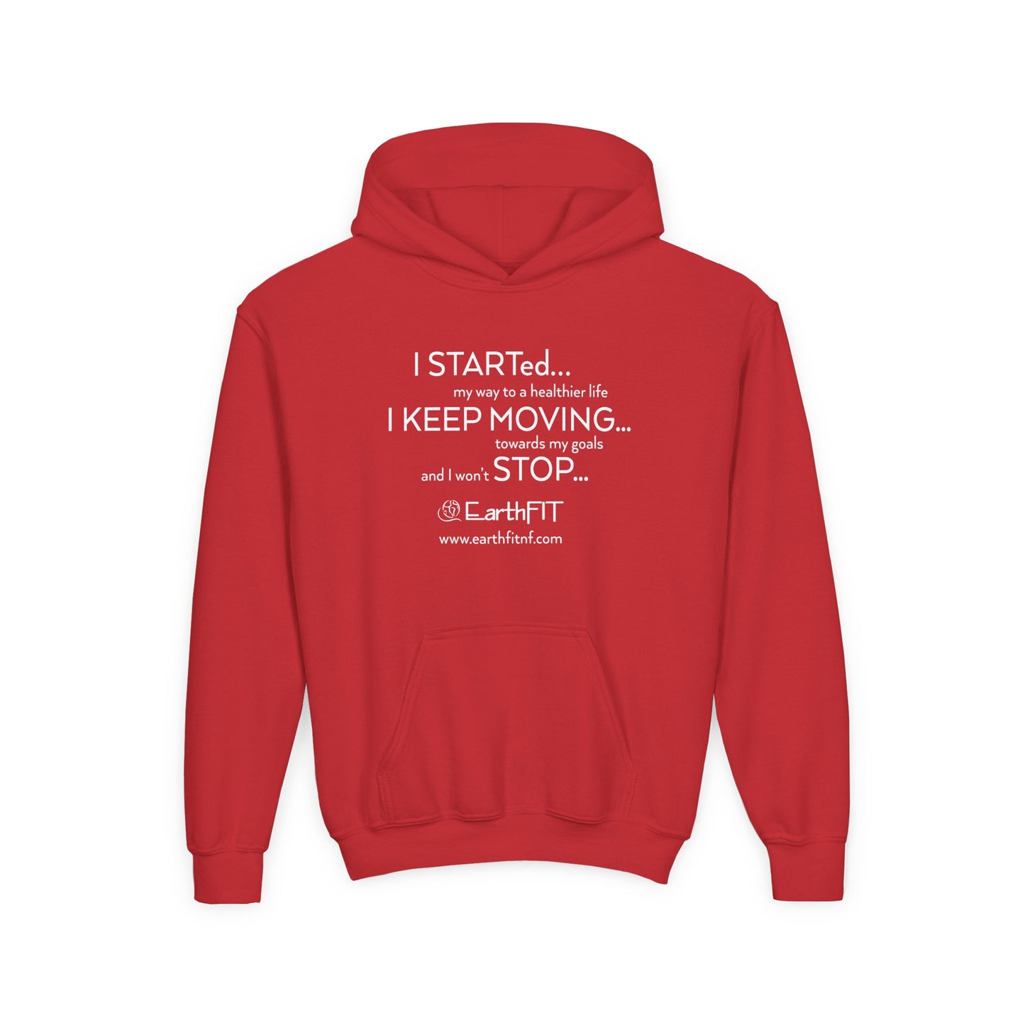 Youth Comfort Soft Hoodie - Keep Moving- EarthFit