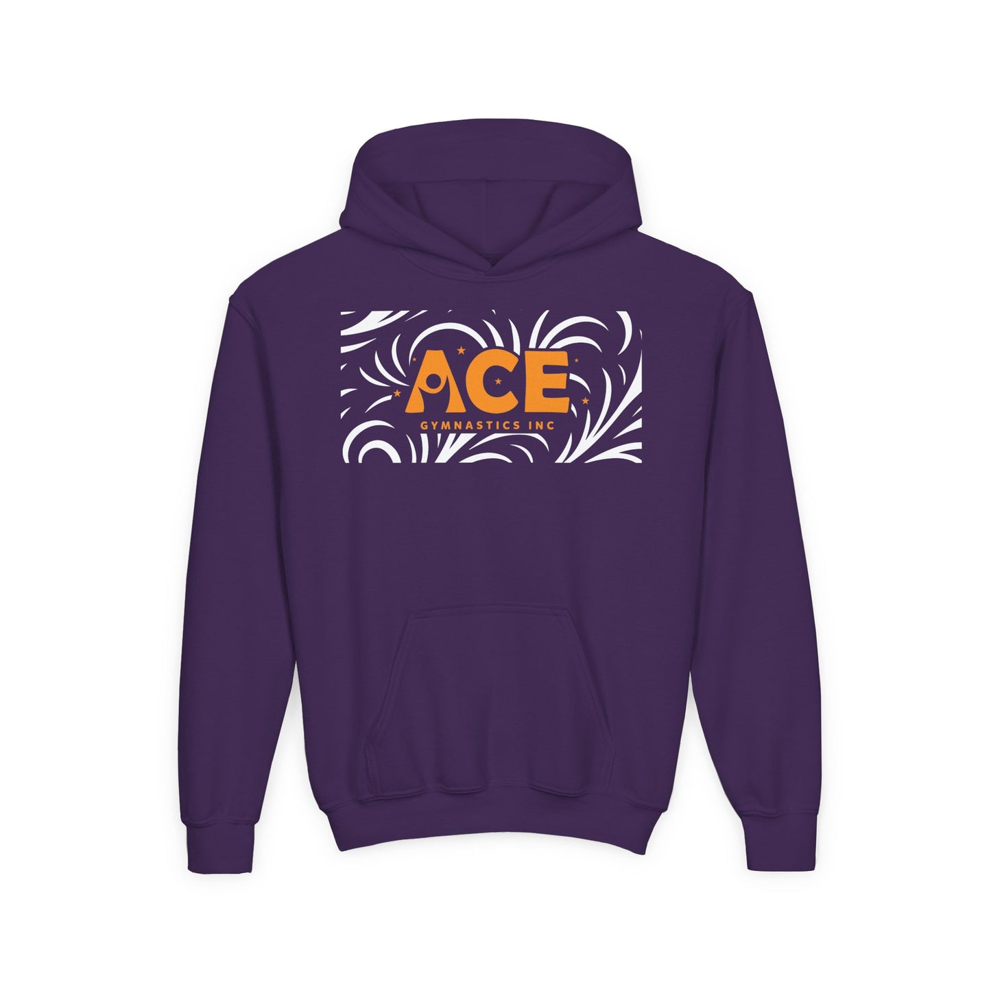 Youth Comfort Soft Hoodie - Pattern - Ace Gymnastics