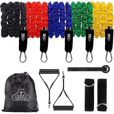 Tube Resistance Band Sets - 11 pcs - 150lb Set