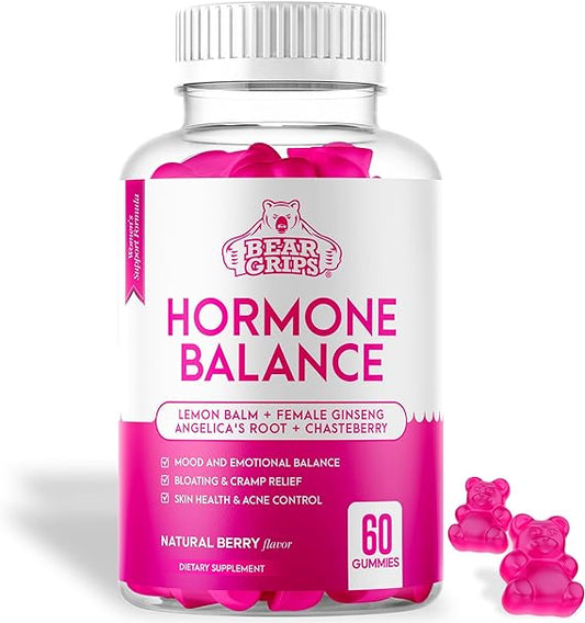 Hormone Balance for Women and PMS Relief Gummies - Natural Support for Cramps, Mood Swings, Bloating - Formulated with Lemon Balm, Angelica’s Root, Dong Quai and Chasteberry