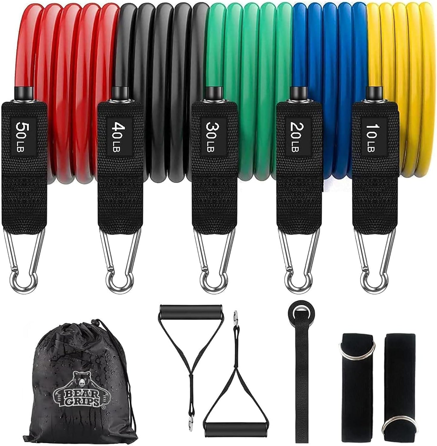 Tube Resistance Band Sets - 11 pcs - 150lb Set