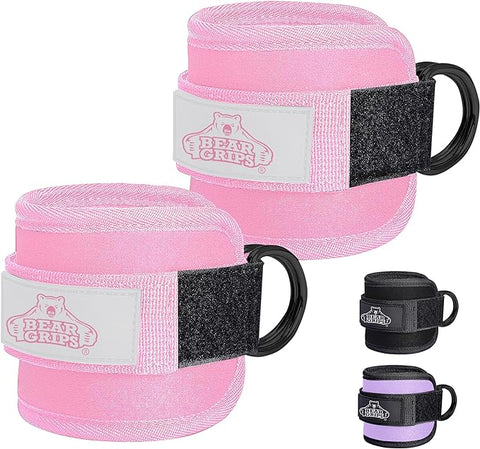 Padded Ankle Straps - For Cable Machines - For Resistance Bands - Set of 2