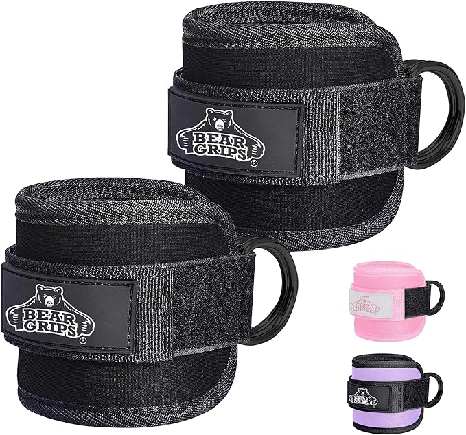 Padded Ankle Straps - For Cable Machines - For Resistance Bands - Set of 2
