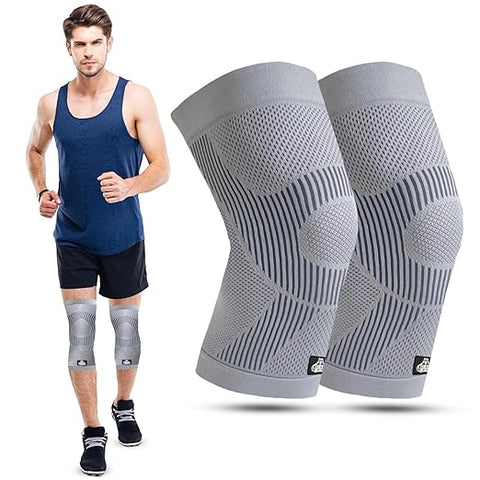 Compression Knee Sleeves for Running, Weightlifting, Rehab, Knee Support. Increase Bloodflow, Faster Recovery