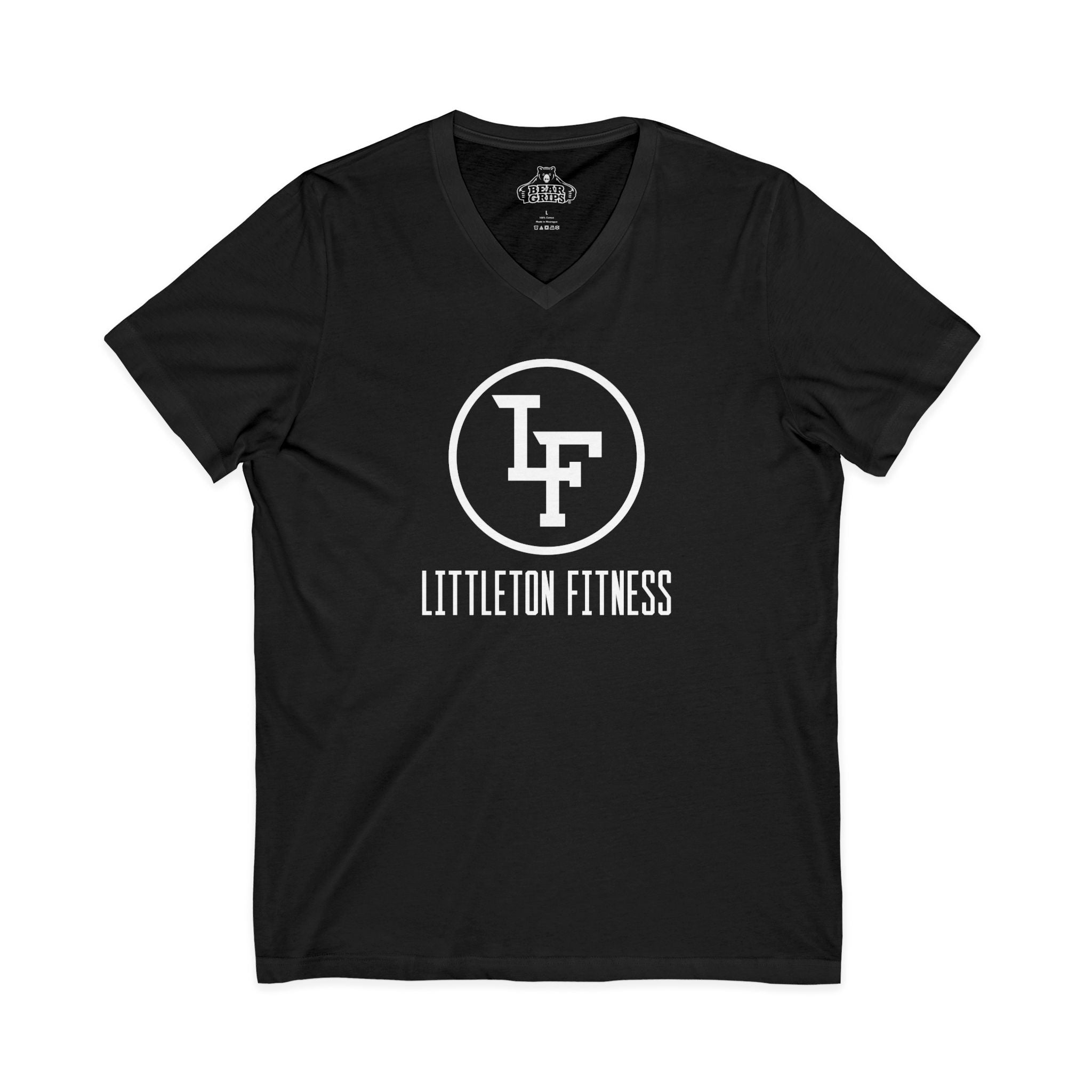Unisex 100% Cotton V-Neck Tee - Littleton Fitness