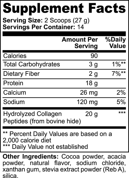 Grass-Fed Hydrolyzed Collagen Peptides - Chocolate - Bear Grips