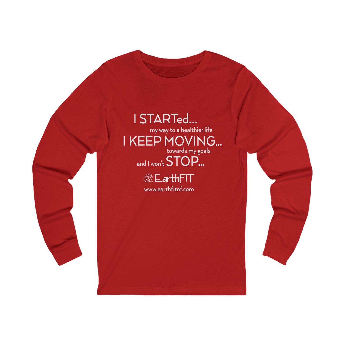Long Sleeve Cotton Shirt -  Keep Moving- EarthFit