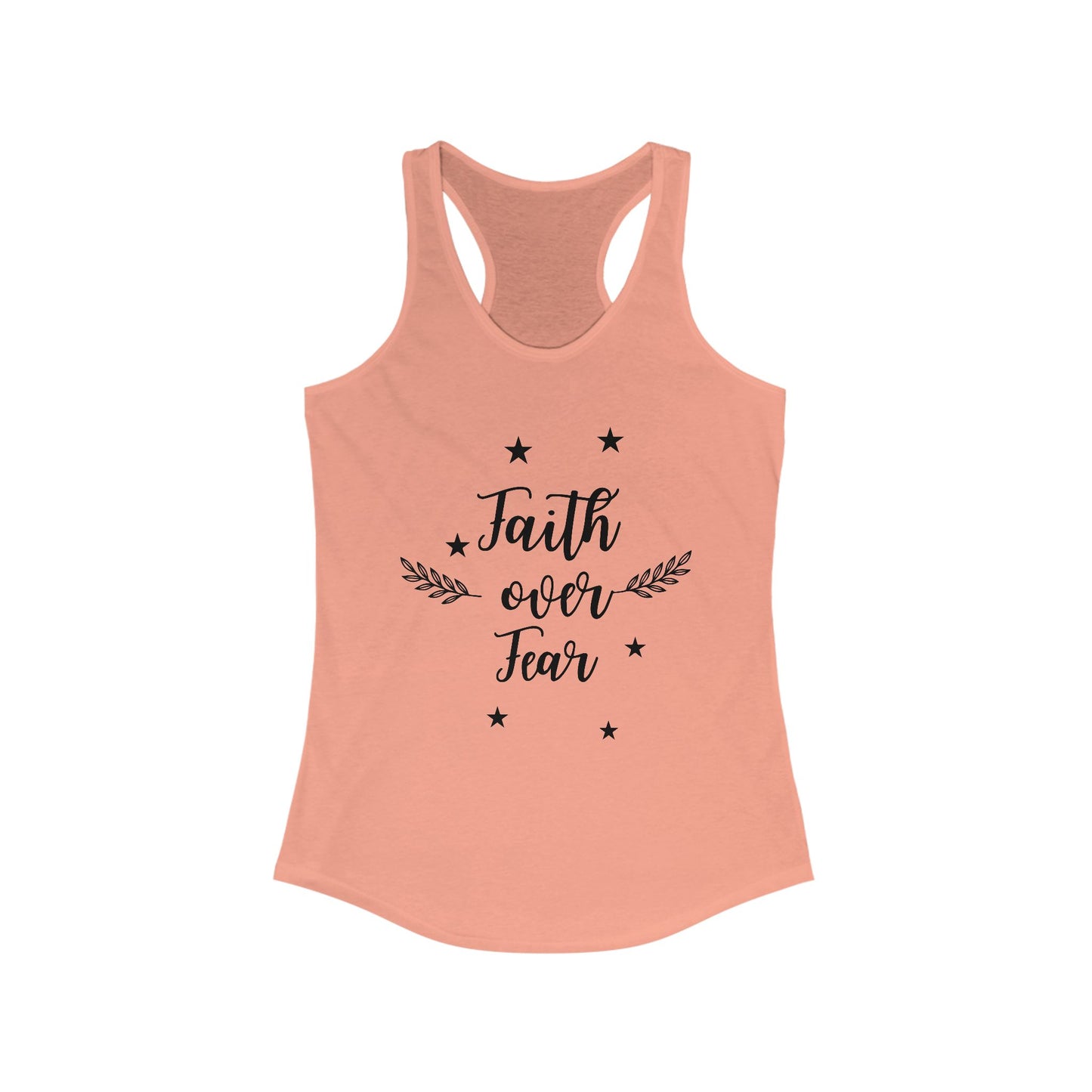 Ladies Racerback Tank - Faith Over Fear-Faith N Fit