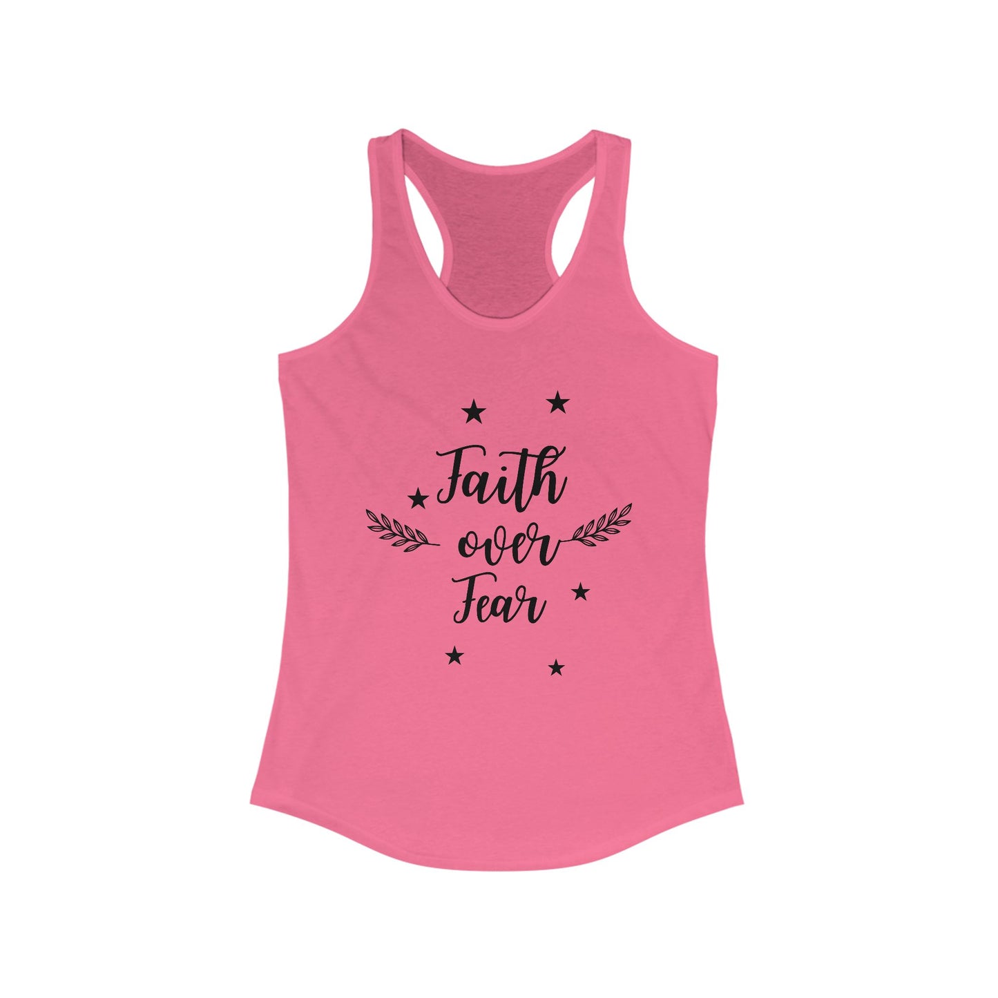 Ladies Racerback Tank - Faith Over Fear-Faith N Fit