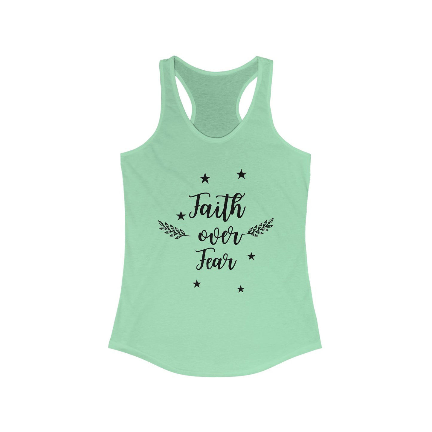 Ladies Racerback Tank - Faith Over Fear-Faith N Fit