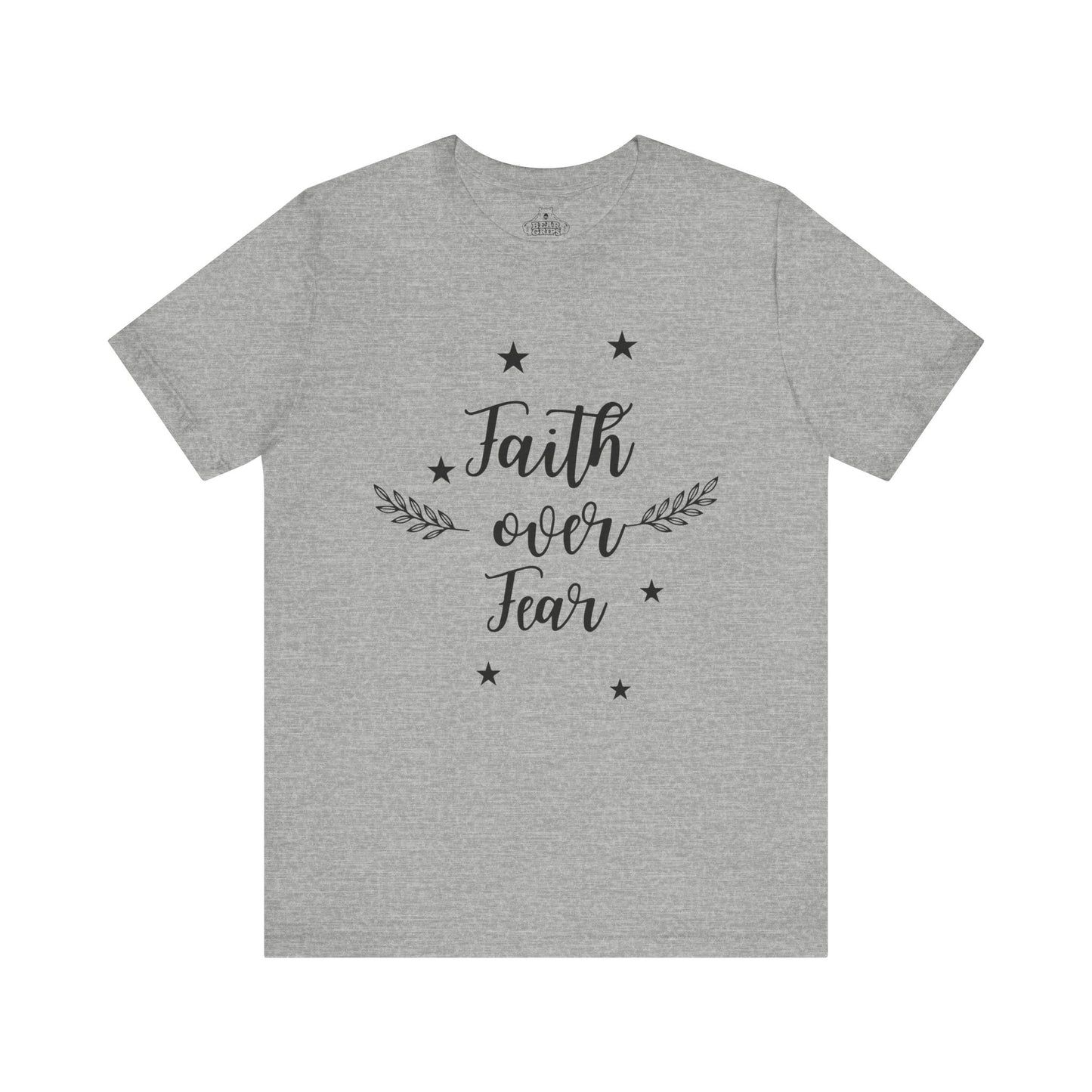 Airlume Cotton Athletic Tee - Faith Over Fear-Faith N Fit