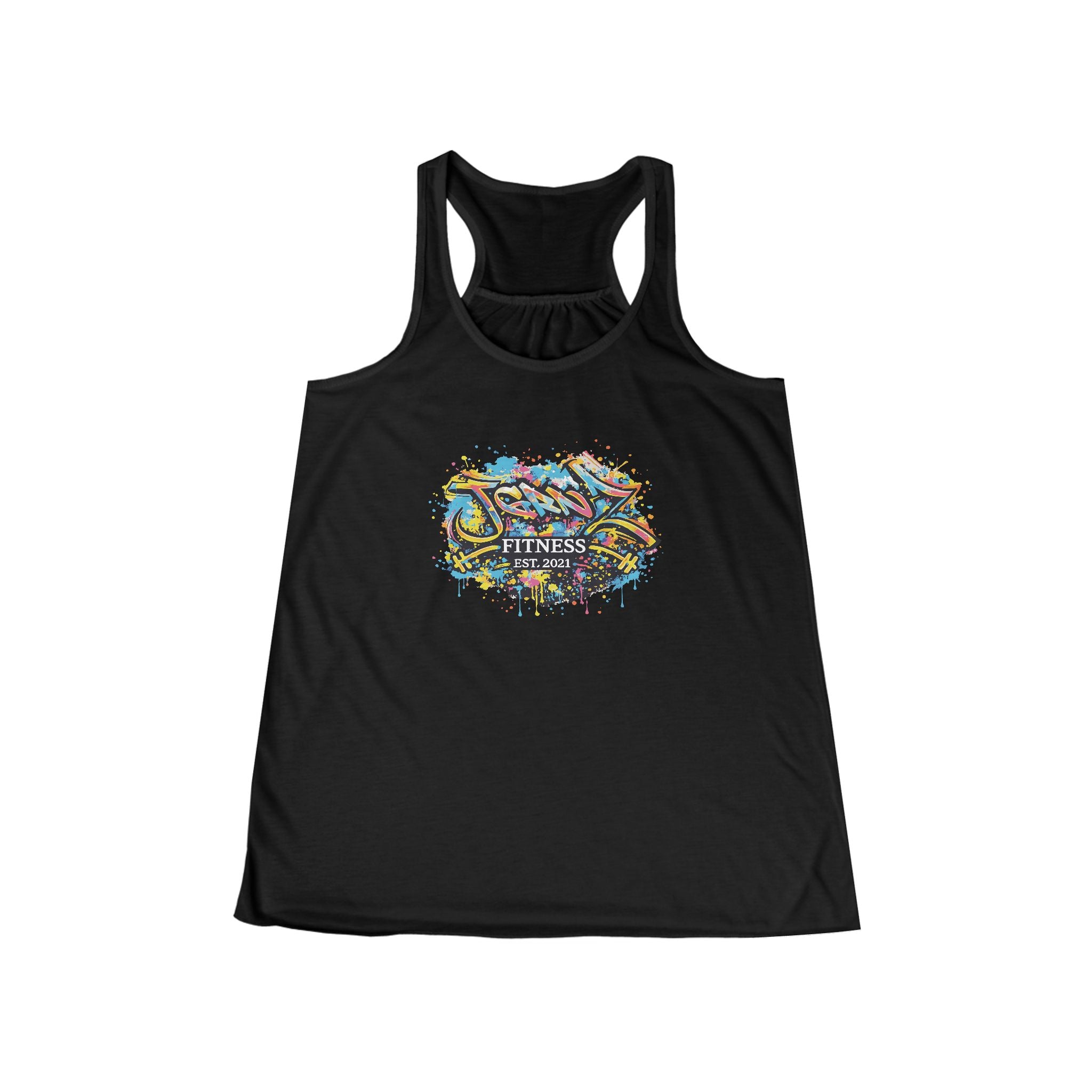 Ladies Flowy Racerback Tank - EST 2021 - JGRNZ Fitness
