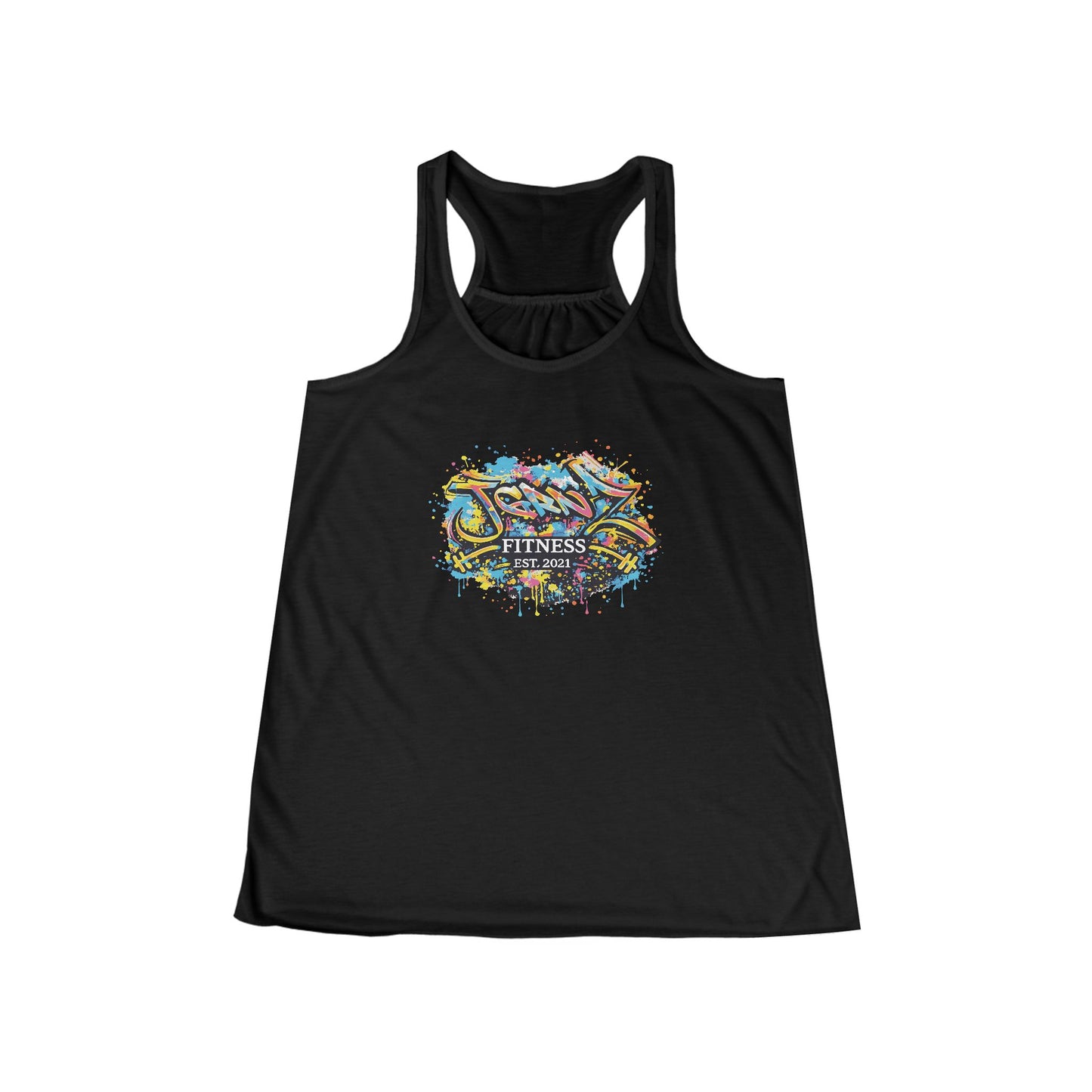 Ladies Flowy Racerback Tank - EST 2021 - JGRNZ Fitness