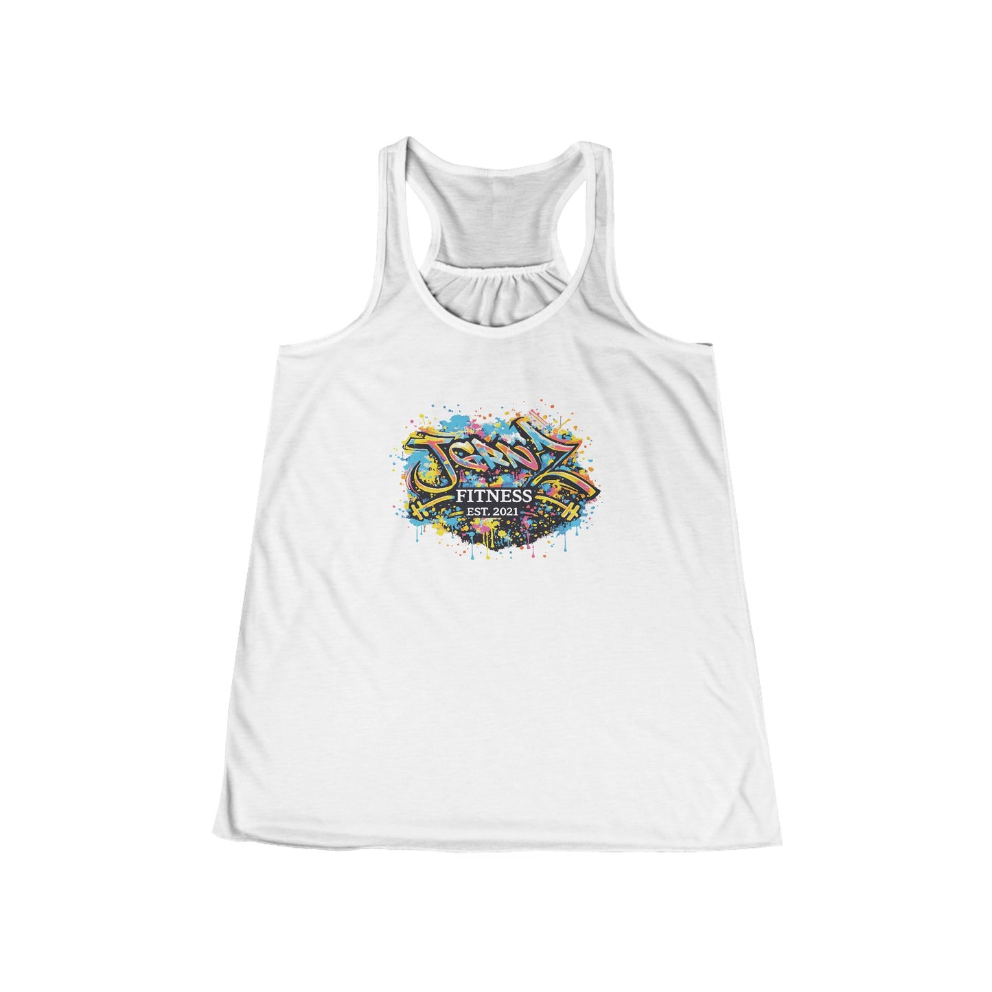 Ladies Flowy Racerback Tank - EST 2021 - JGRNZ Fitness
