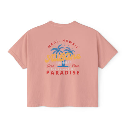 Women’s Oversized Boxy Tee - Paradise - All Kine