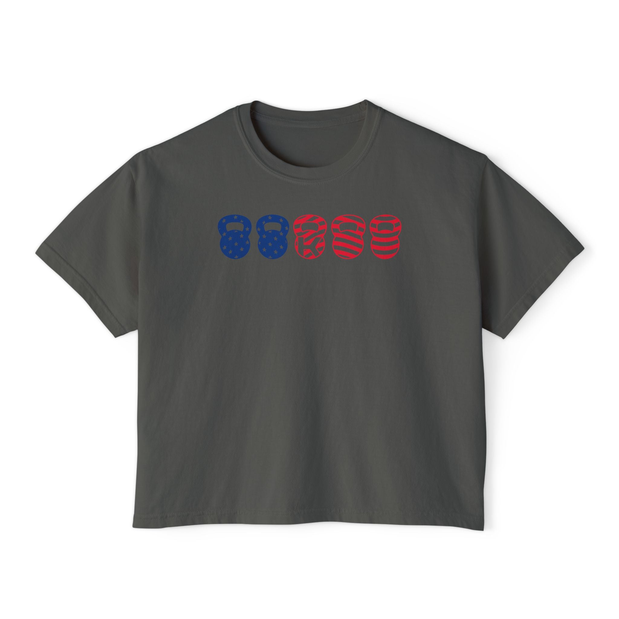 Women’s Oversized Boxy Tee - American -  K Fit Body