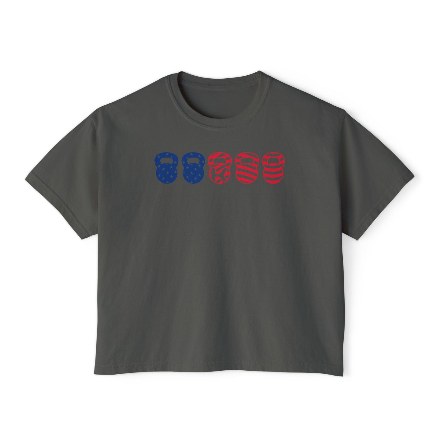 Women’s Oversized Boxy Tee - American -  K Fit Body