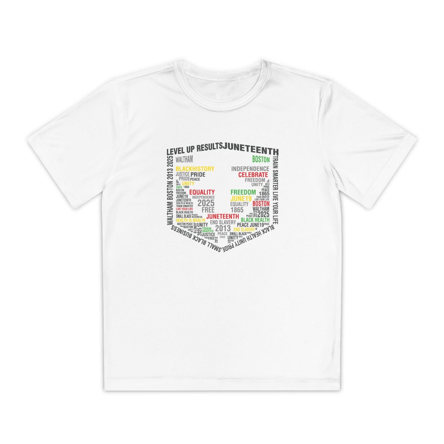 Youth Moisture-Wicking Performance Tee -Juneteeth - Level Up Fitness