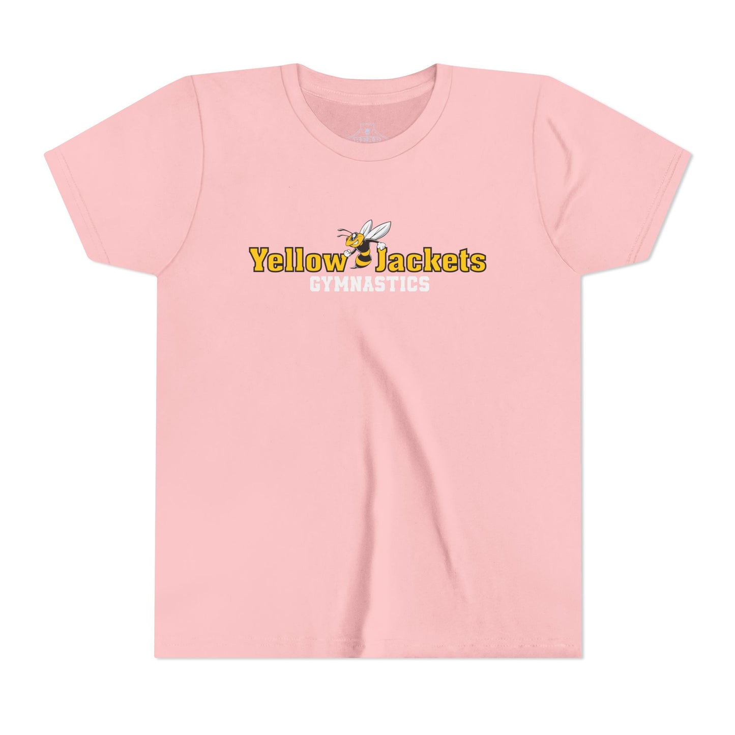 Youth Airlume Cotton Athletic  Tee - Yellow Jackets Gymnastics