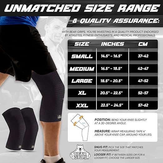 Compression Knee Sleeves for Running, Weightlifting, Rehab, Knee Support. Increase Bloodflow, Faster Recovery