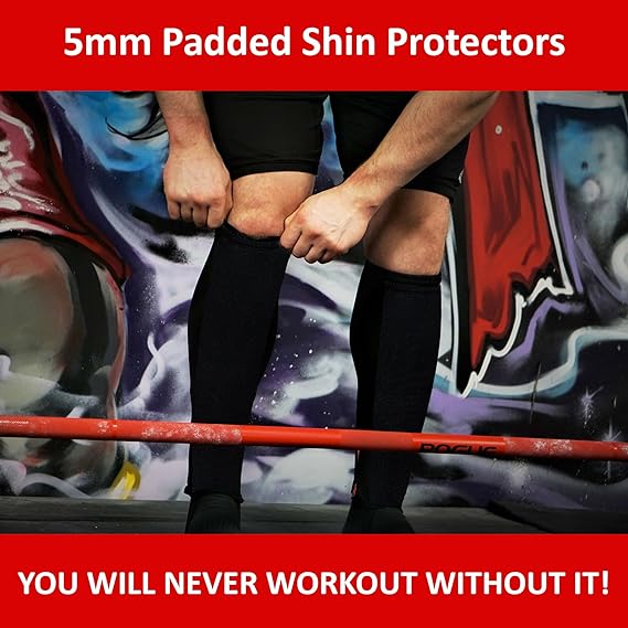 Padded Shin Sleeves for Deadlifts, Rope Climbs, and Shin Protection
