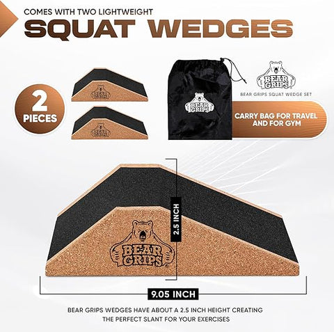 Squat Wedge - Two Styles - Calf Stretching - Mobility - Squats - Leg Strengthener