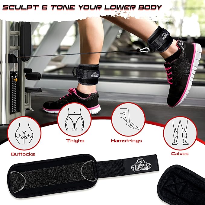 Get Better Results Using Ankle Straps for Cable Machine – BearGrips