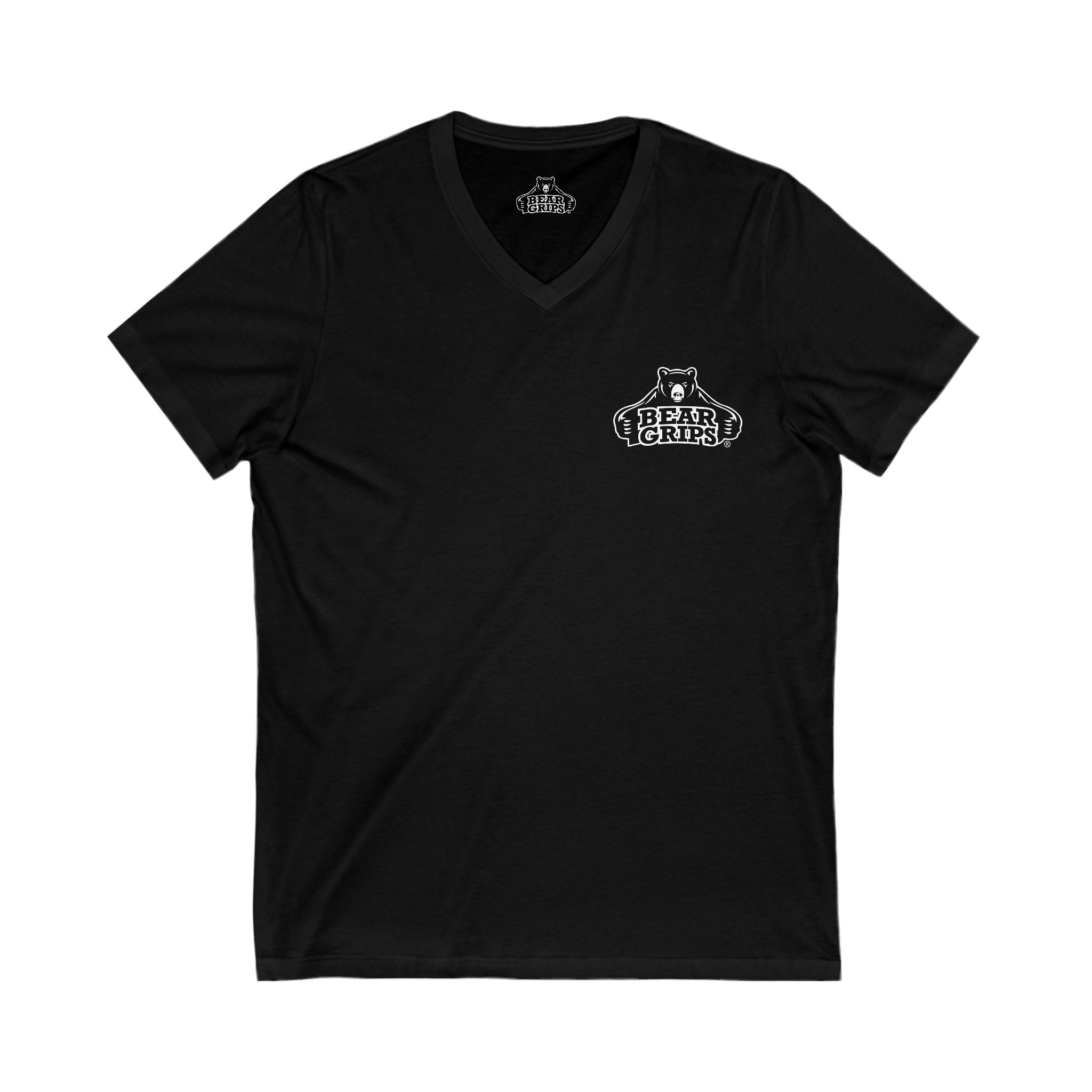 Bear Grips – Unisex 100% Cotton V-Neck Tee